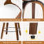 Swivel Upholstered Bar Stool with Solid Wood Frame-1426682064