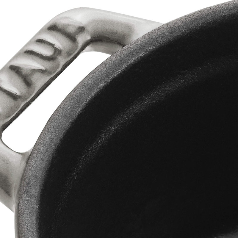 La Cocotte Cast Iron Round Cocotte, 0.25 quarts, Graphite Gray