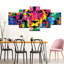 «Lion Abstract Lion Face», ensemble de 5 pièces sur toile-93060697