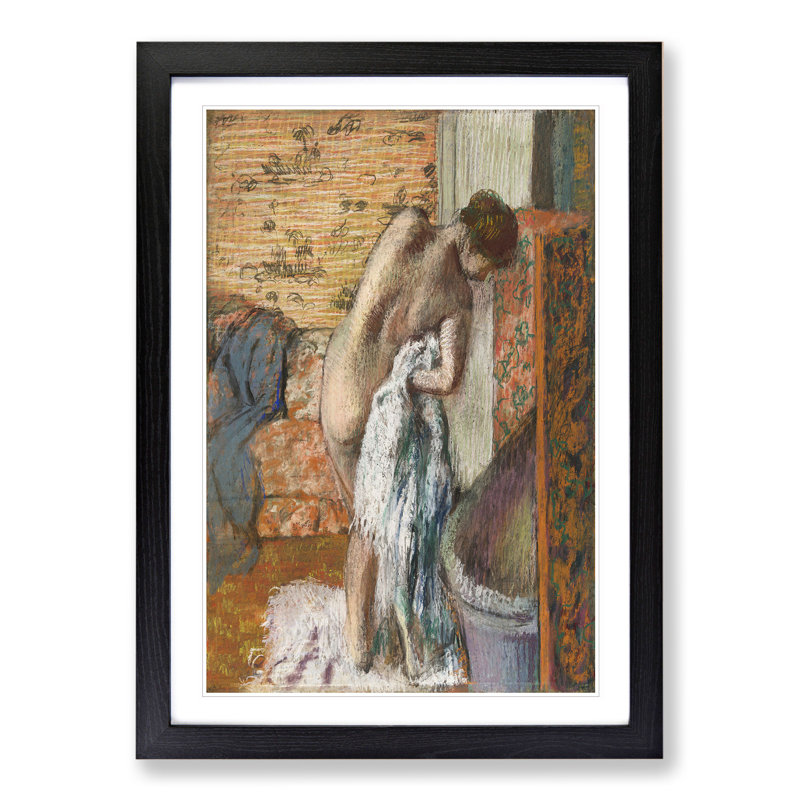 Nude Woman Vol.3 by Edgar Degas - Framed Print, 36cm H x 27cm W x 2cm D, Black Framed