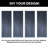 Homacer Navy Unassembled & Finished Slanted Stripe Design Two Barn Door with Non-Bypass Installation Hardware Kit, interior use only-114500925