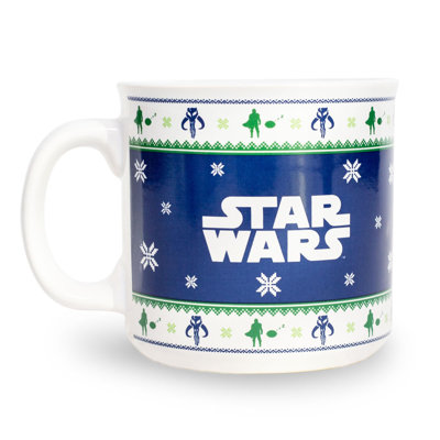 Tasse de campeur en céramique Star Wars: The Mandalorian Grogu Holiday 20 onces