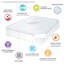 Surmatelas hypoallergénique en mousse viscoélastique gélifiée 3 po avec housse de refroidissement amovible-2029663852