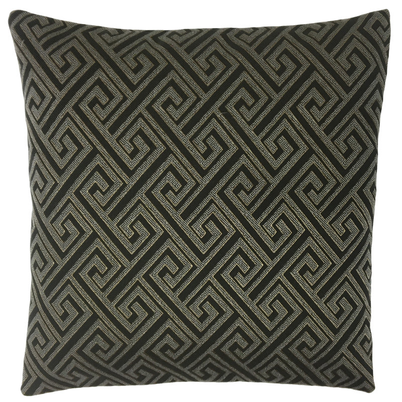 Coussin décoratif géométrique , 26 po x 26 po, Gris