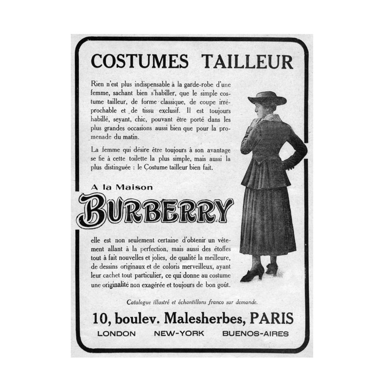 Inconnu, artiste Burberry suit 1916, art sur toile, H 32 po x l 24 po