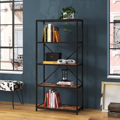 Victory 63" H x 30" W Steel Etagere Bookcase