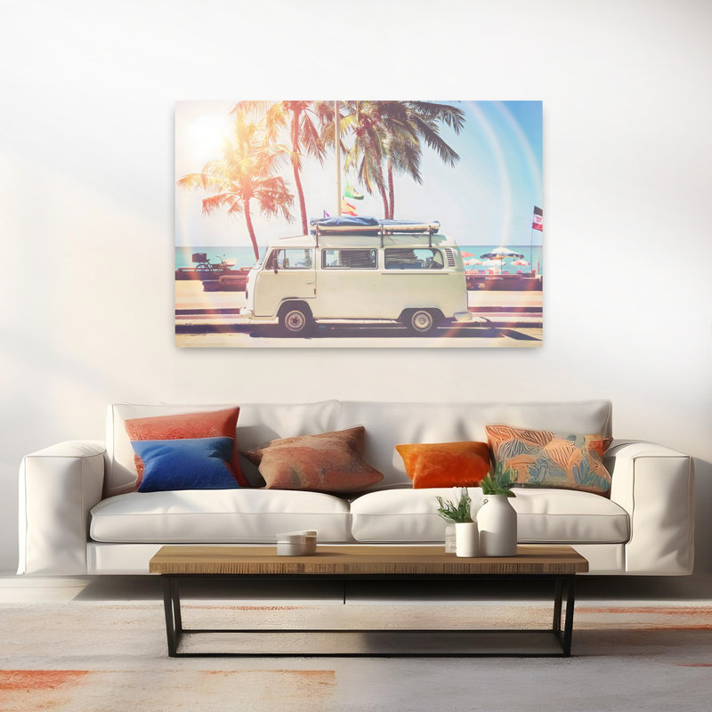 Camper Van, art mural contemporain, H 40 po x l 60 po