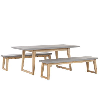 Dameyon 6 - Person Patio Dining Set Rectangular Table with Cushions Included