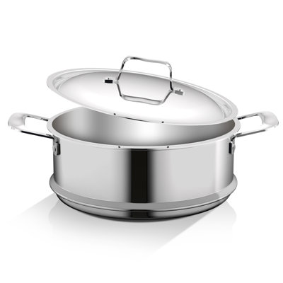 NutriChef 8 Quarts Stainless Steel Stock Pot