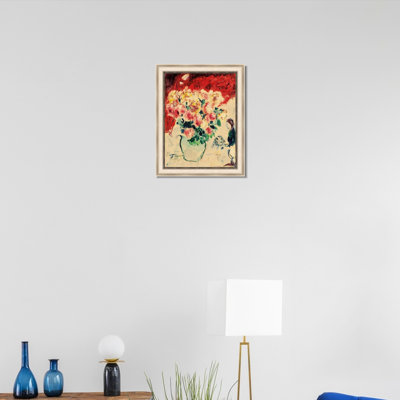 " Bouquet of Roses with a Figure " by Marc Chagall Print