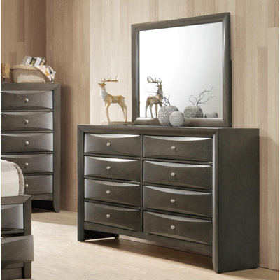 Houchins Solid Wood 59'' W 8 - Drawer Dresser