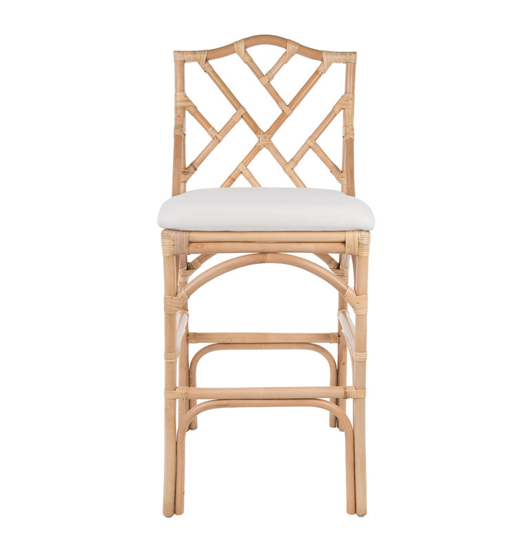 Tabouret de bar et de comptoir Alderson, Naturel, Tabouret de bar (avec siège à une hauteur de 31,