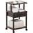 3 Tier Printer Stand with Storage Drawer Rolling Printer Table with Wheels Home Office,Black-2134846100