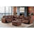132" W Hudson Recliner Leather-Matched Sectional-586519043