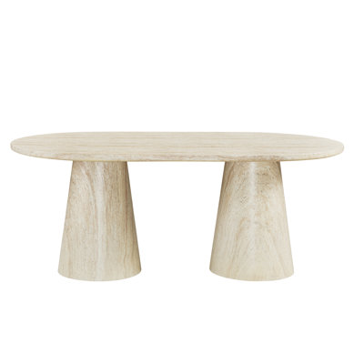 Burkley "Indoor/ Outdoor" 78 Inch Oval Concrete Dining Table