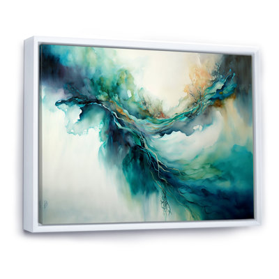 Turquoise Waves Impressions Of Infinity - Abstract Painting Wall Art Decor