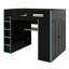 Wood Loft Bed With Desk,Wardrobe,Ample Storage Space,And RGB LED Light-298410585