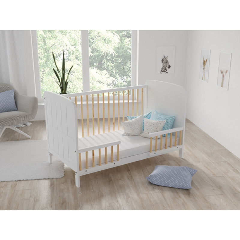 Crow 3 Cot Bed, White/Pine