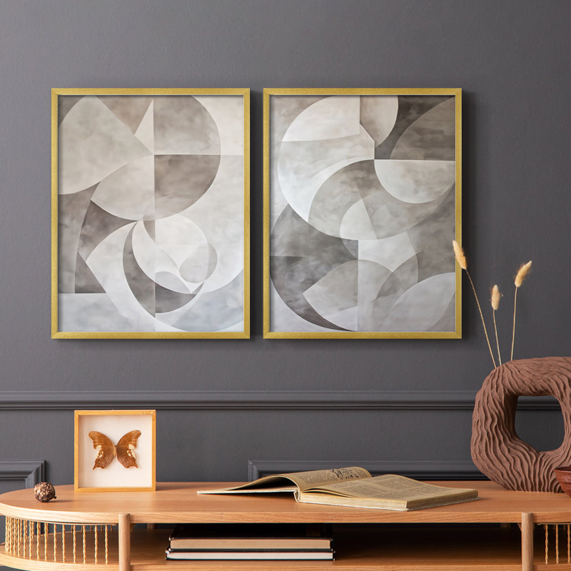 ABSTRACT Series XXXVII - Reproduction encadrée de qualité supérieure - prête à être accrochée - aucun clou requis - aucun clou requis