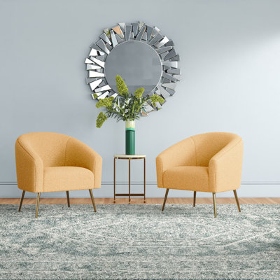 Fauteuil demi-tonneau en polyester 27,5 po Audwin