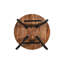 Solt Acacia Round Solid Wood Top Metal Base Dining Table-1087911945