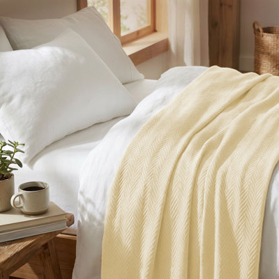 Threadmill 100% Cotton Herringbone Blanket