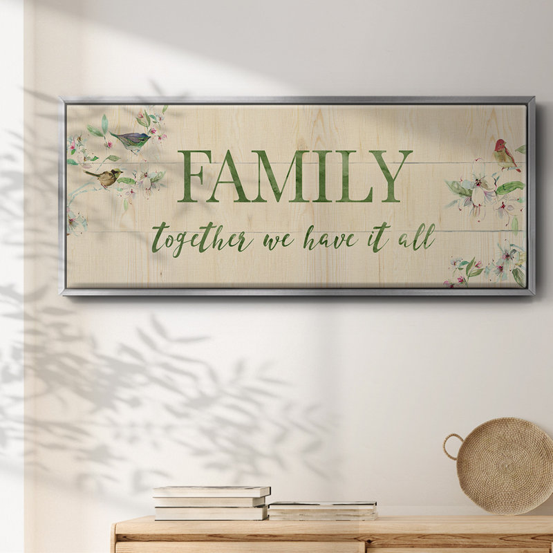 «Family Together» - toile encadrée, H 20 po x l 50 po