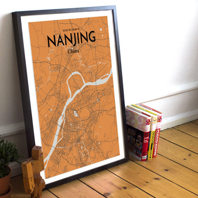 Nanjing City Map 1 Piece Wall Art