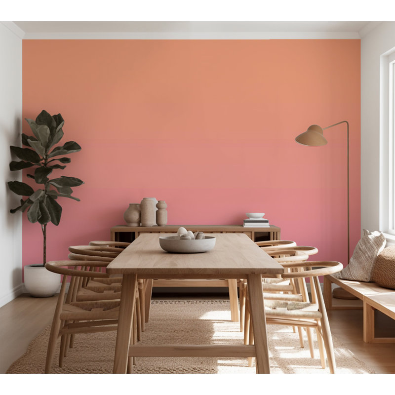 Papier peint Surface avec fond - Coucher de soleil dégradé, L 137 po x L 100 po