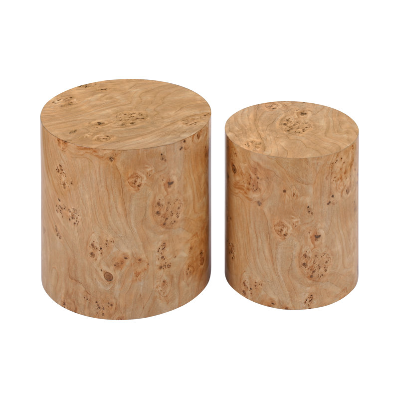 Ensemble de tables basses gigognes Eames, Naturel