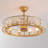 31'' Dimmable Crystal Caged Ceiling Fan With Remote Control And Light Kit