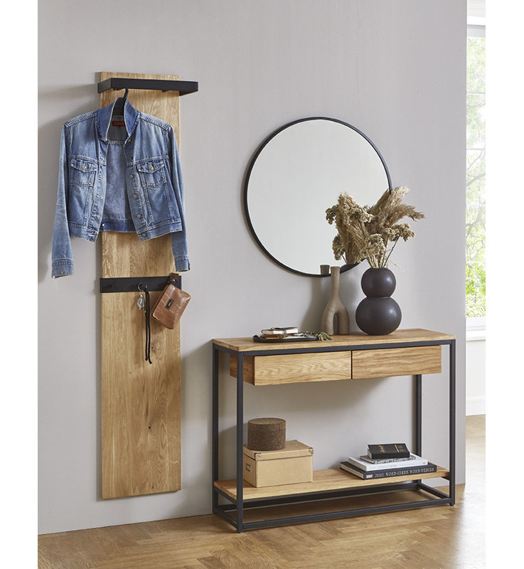 Kugler 100cm Solid Wood Top Console Table