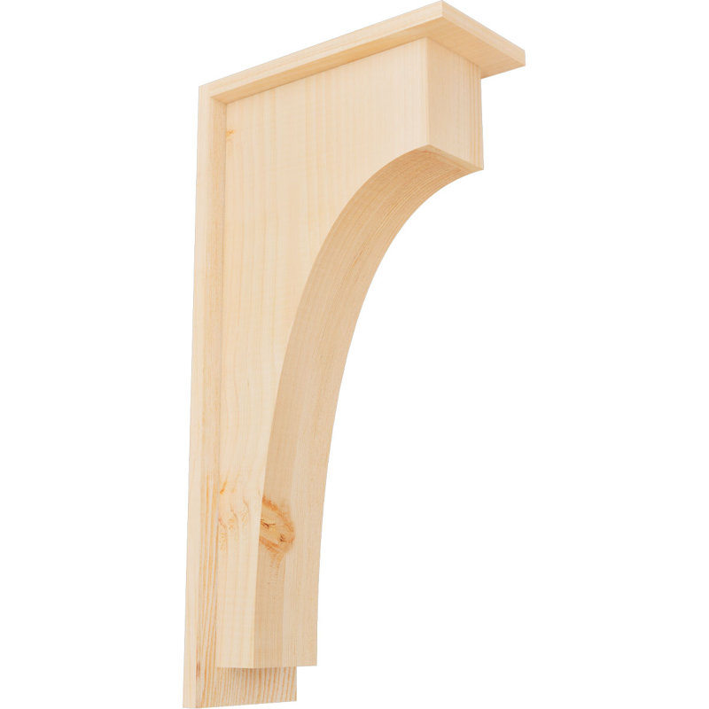 Corbeau Huntington avec plaque arrière, H 24 po x l 5,5 po x P 12 po, Sapin de Douglas, Lisse