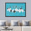IDÉE4WALL, reproduction d'art sur toile encadrée, décoration de chambre de style BCBG, motif d'oiseaux, animaux, nature, décoration, multicolore, rustique coloré pour le salon, la chambre à coucher, le bureau, encadrée sur toile