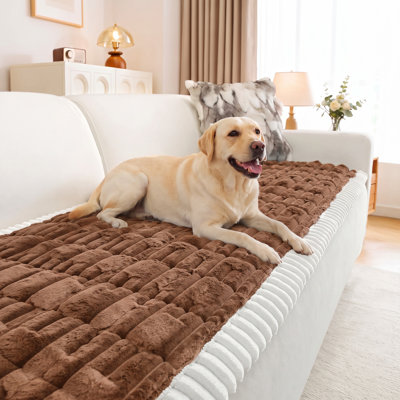 Housse de canapé lavable pour chiens, protection de canapé adaptée aux animaux de compagnie avec dos antidérapant, convient aux canapés en coin et aux causeuses.