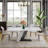 Modern White Rectangular Sintered Stone Dining Table with Z-shaped Pedestal Base-1928241774-1915446733