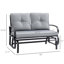 Chaise berçante d'extérieur en métal avec coussins-2107773416-2107773417