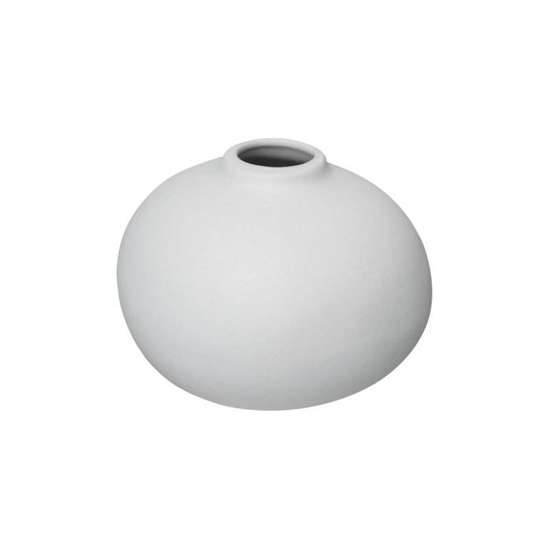 Nona Modern Porcelain Bouquet Vase Set in Microchip Grey