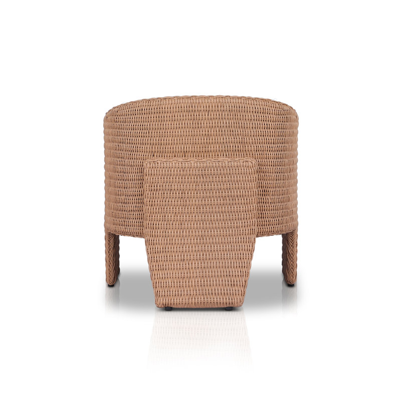 Charies Outdoor Dining Armchair, Vintage Natural/White