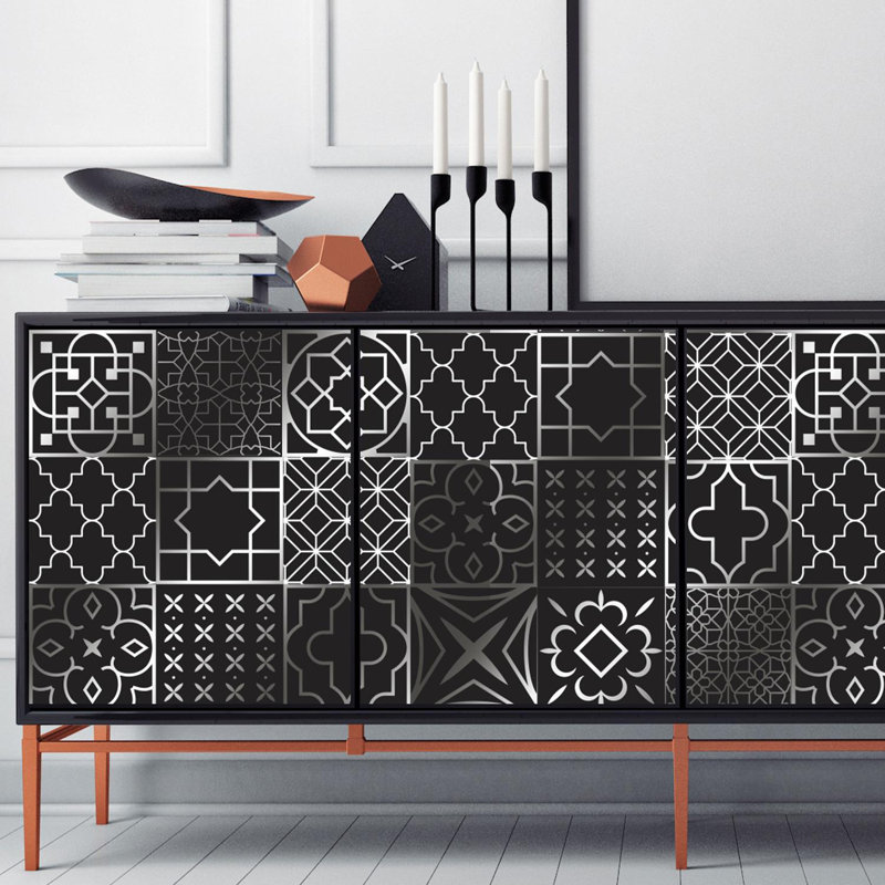 38.1cm W x 38.1cm L Aluminum Peel and Stick Mosaic Tile
