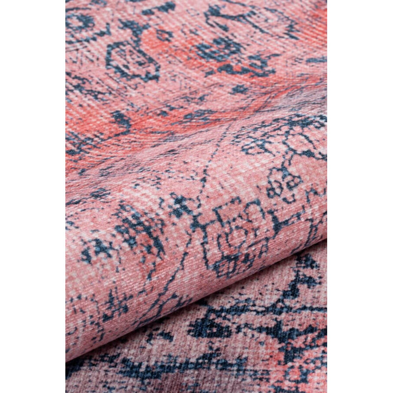 Tapis décoratif rose et gris, Rectangle 3 pi 10 po x 5 pi 3 po