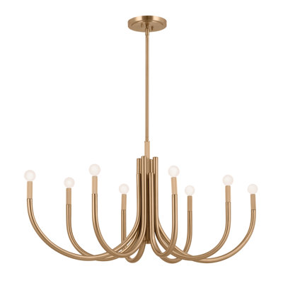 Odensa 8 - Light Steel Dimmable Classic / Tradional Chandelier