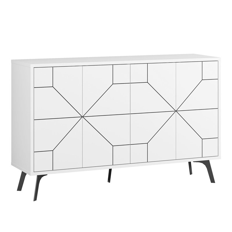 Decortie 62.4cm Console Table, White