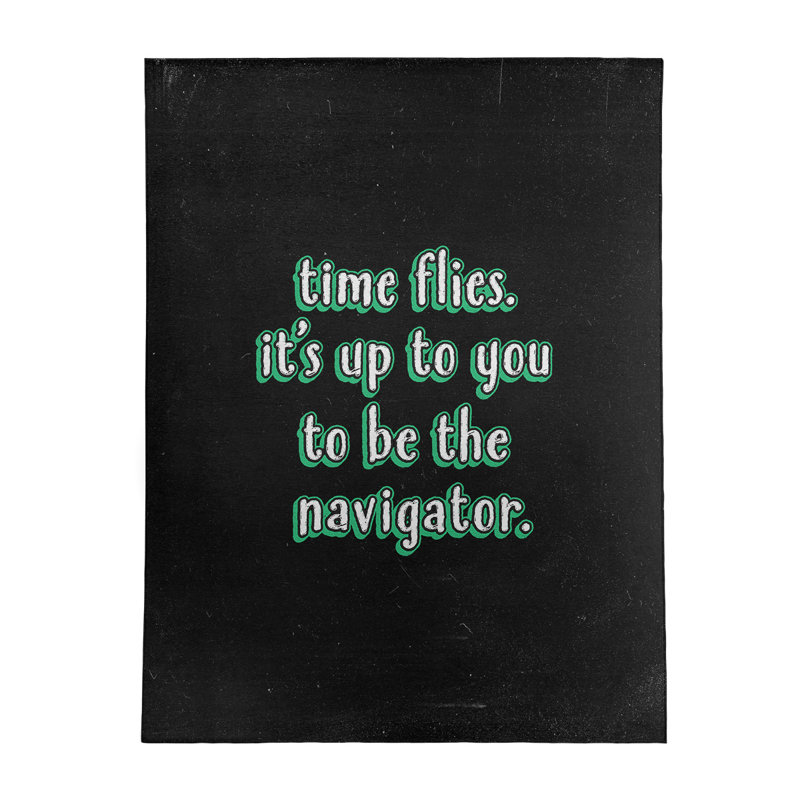 Tapis en chenille de polyester style Quotes, Rectangle 5 pi x 7 pi