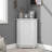 Modern White MDF Triangle Corner Bathroom Cabinet With Freely Adjustable Inner Shelf-1567122864