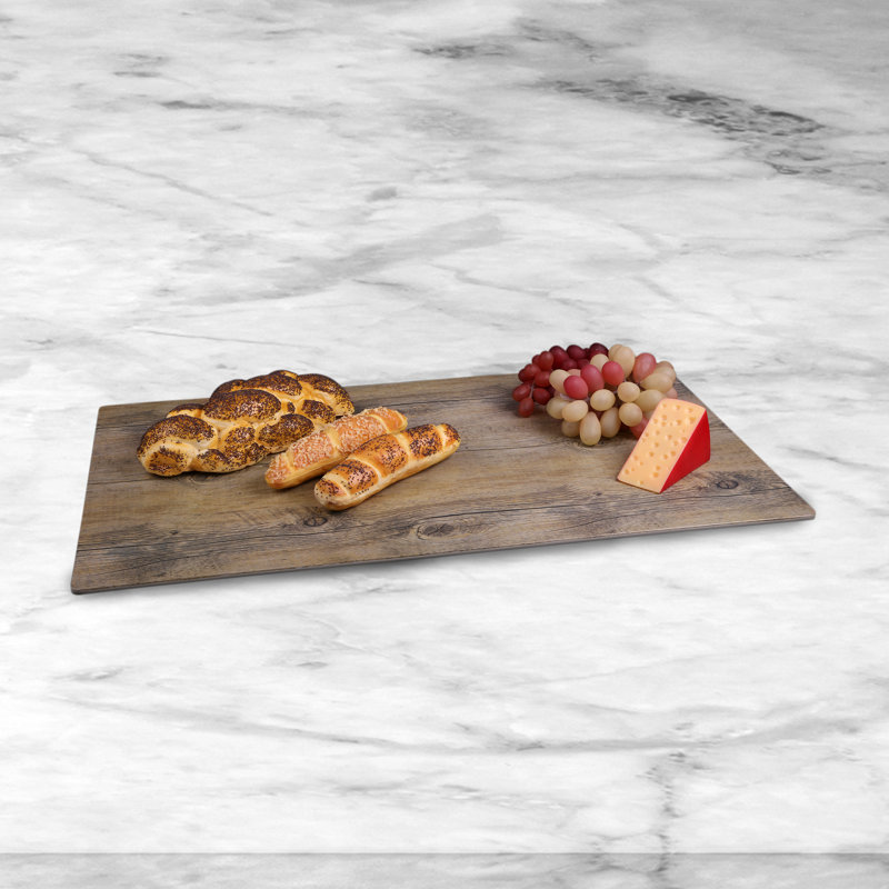 Elite Global Solutions Melamine Cheese Board, Driftwood, 0.63" H x 24" W x 15" D