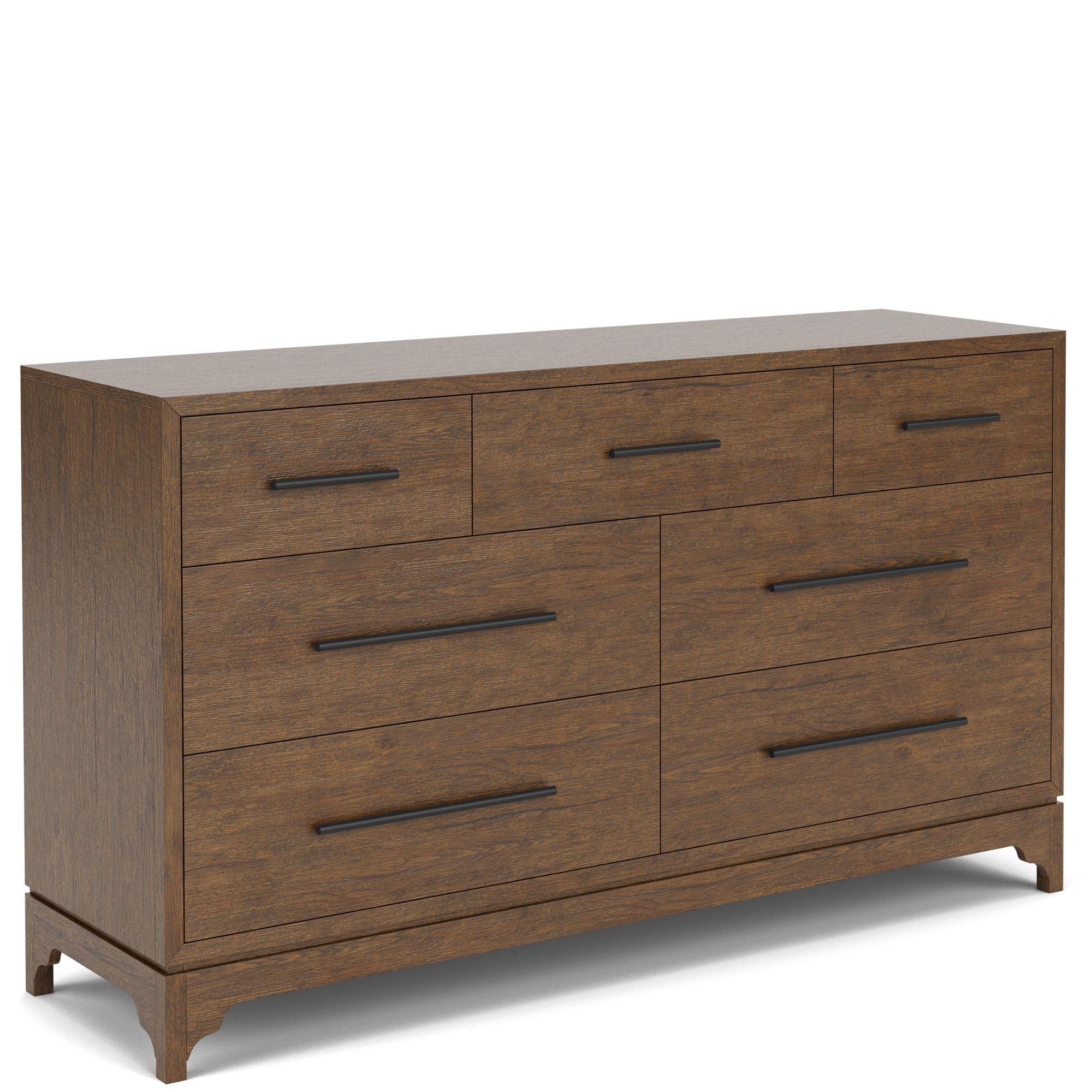 Ebony Eight Drawer Dresser, Brown