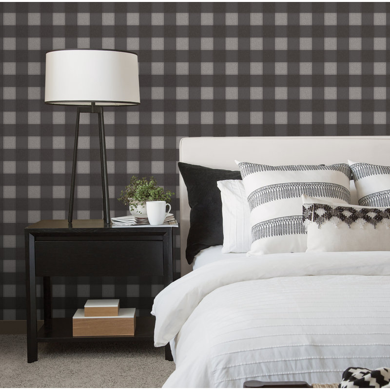 Conisbrough 10m x 53cm Matte Wallpaper Roll, Black/Grey