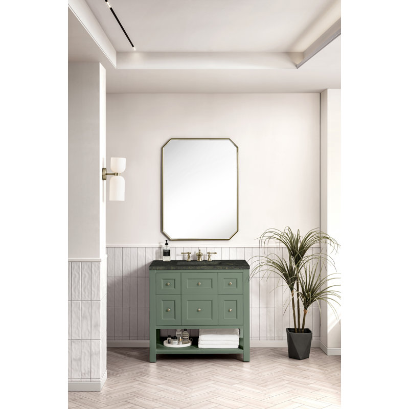 Breckenridge 36'' W Single Vanity, Smokey Celadon, Phantome Eclos, 8" Widespread