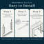 Modern Ember Everly Wood Fireplace Mantel Surround Kit in White | 56" x 42" Opening | 54"-1607769755-1607769744